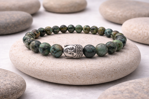 African Turquoise Buddha Bracelet